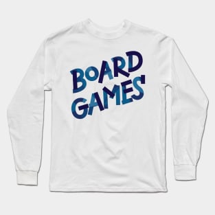 Board Games Blue Long Sleeve T-Shirt